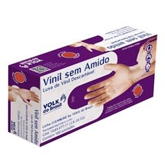 LUVA PROCED. VINIL EG S/PO 1X100 CA20722