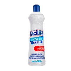 ALCOOL GEL 500ML 70° INPM SQUEEZE FACIL.
