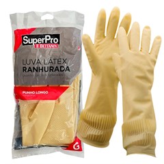 LUVA LATEX G(9) RANHURADA P. L  CA 40315