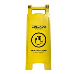PLACA SINALIZADORA EM MANUTENÇÃO