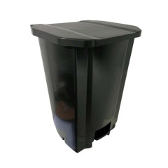 LIXEIRA C/PEDAL 50L PT