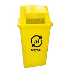 LIXEIRA VAI-VEM 60L C/ADES. CC61AM